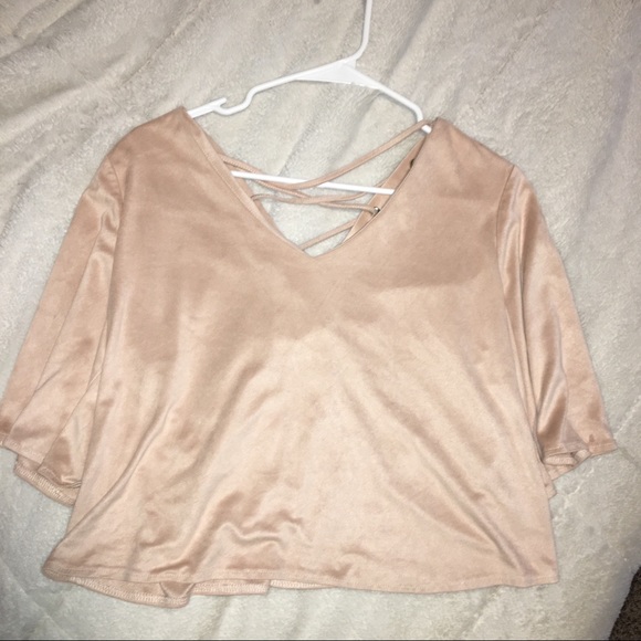 •Forever 21 Faux-suede lace up top• - Picture 4 of 7